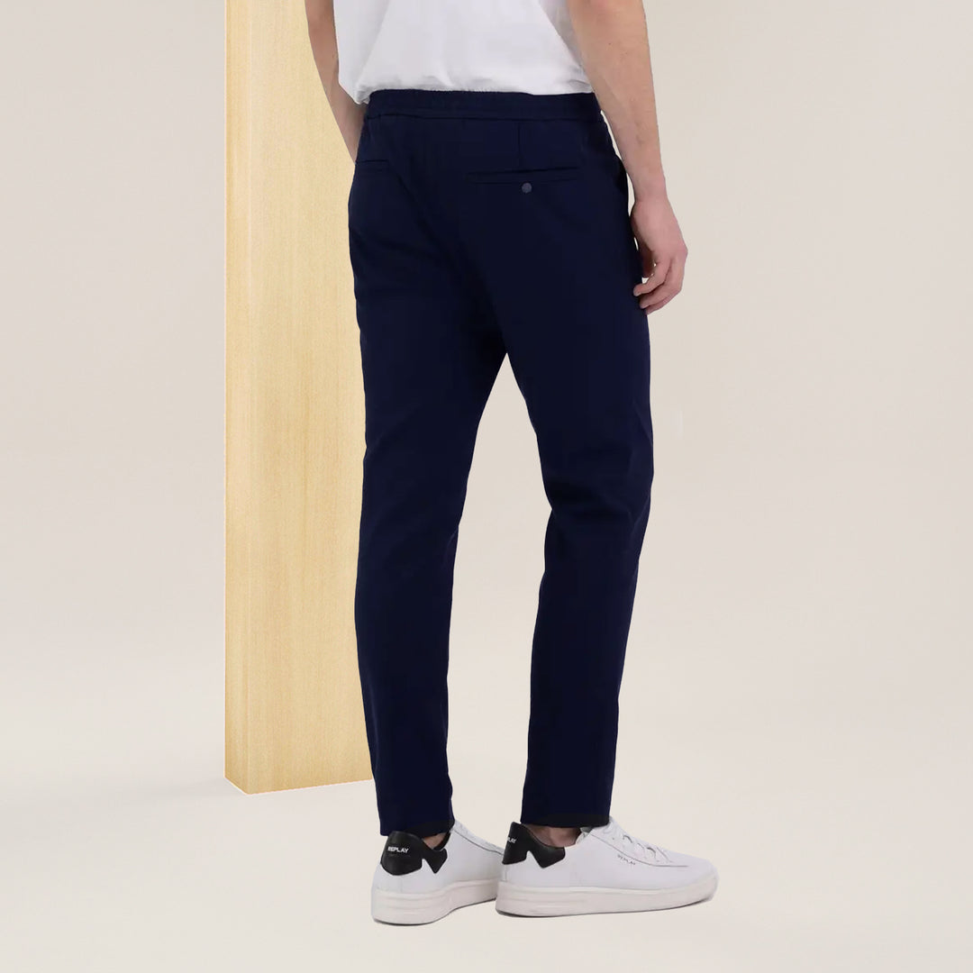 Replay Slim fit chino trousers in dobby cotton