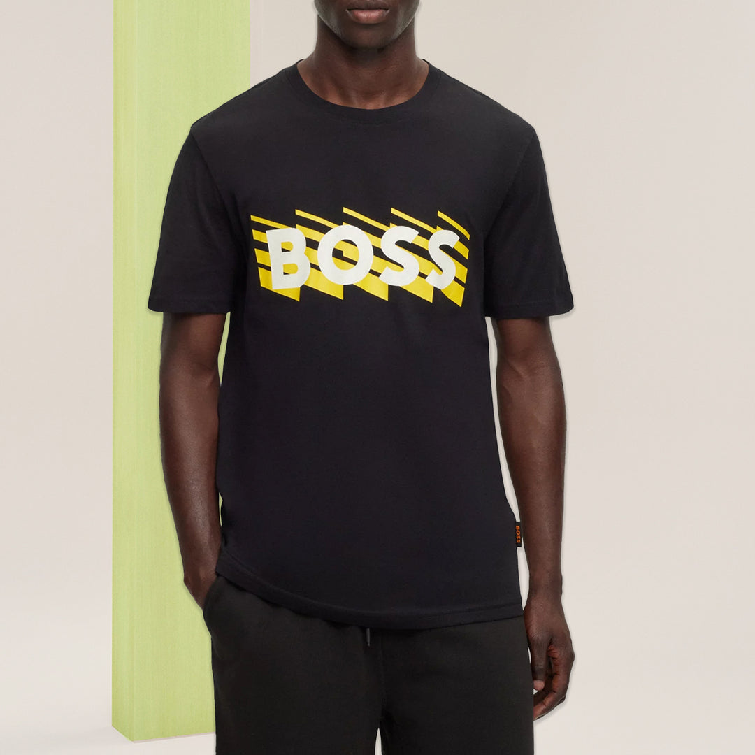 BOSS Cotton-jersey T-shirt with logo detail